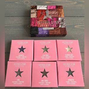 Jeffree Star magnetic palette with 6 eyeshadows